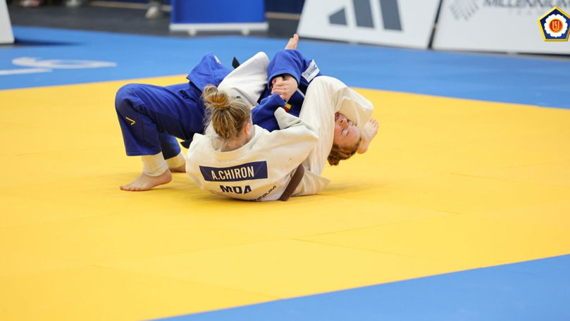 Александра Кирон завоевала золотую медаль на Кубке Европы по дзюдо среди кадетов. Фото: Federația Moldovei de Judo