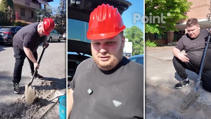 В Италии ресторатор из Молдовы сам заделал ямы перед своим баром: ему грозит штраф.