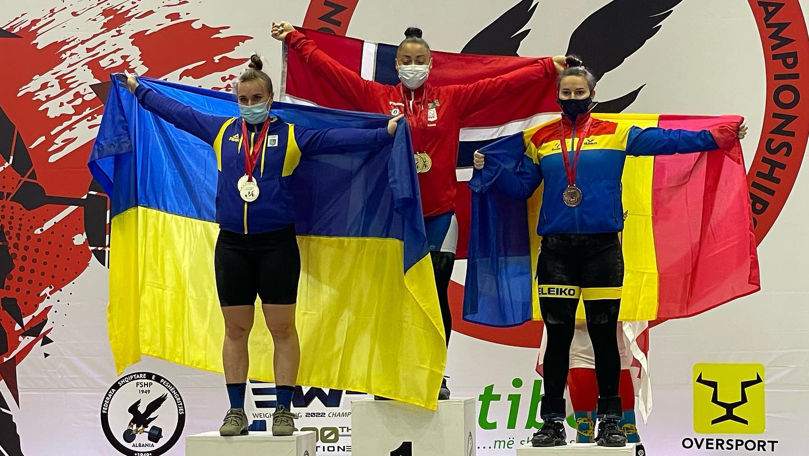 Halterofila Elena Cîlcic a urcat pe podium la Europenele de la Tirana