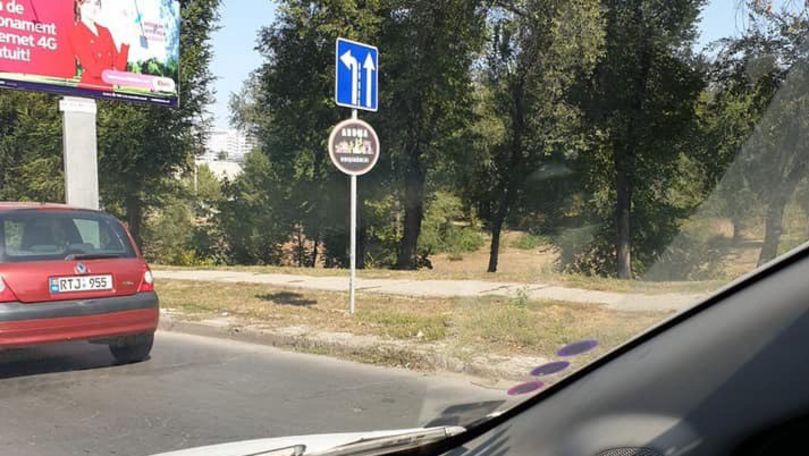 Putoarea din Chișinău are un indicator rutier special lângă Bâc