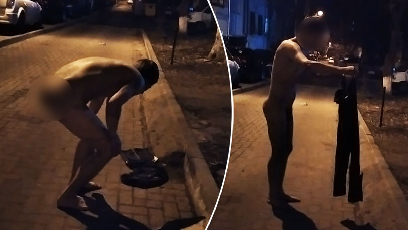 Bărbat, surprins în pielea goală pe o stradă din Capitală: Vedea șerpi