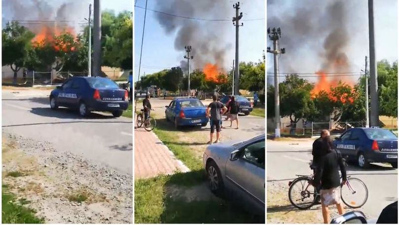 O grădiniță din România a fost mistuită de flăcări în urma unei explozii