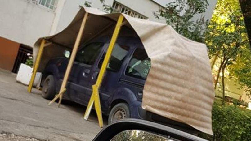 Viral pe Internet: Garajul improvizat de un bărbat din Capitală