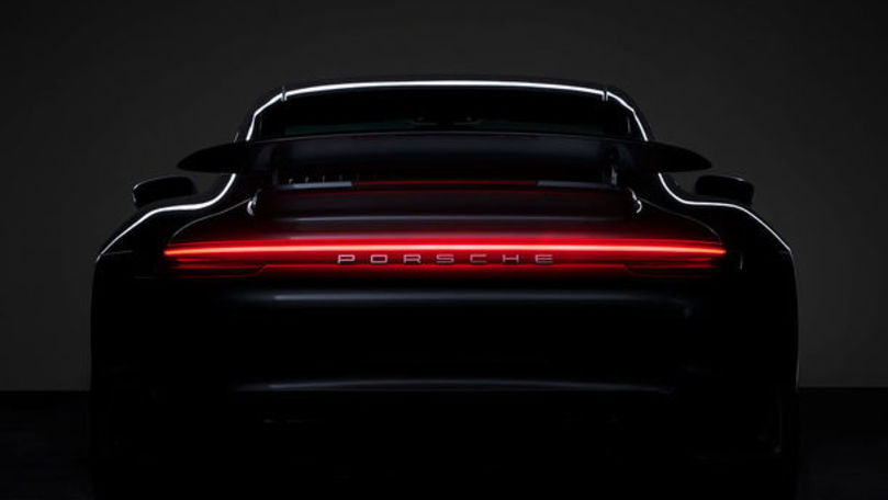 Prima imagine teaser cu viitorul Porsche 911 Turbo S