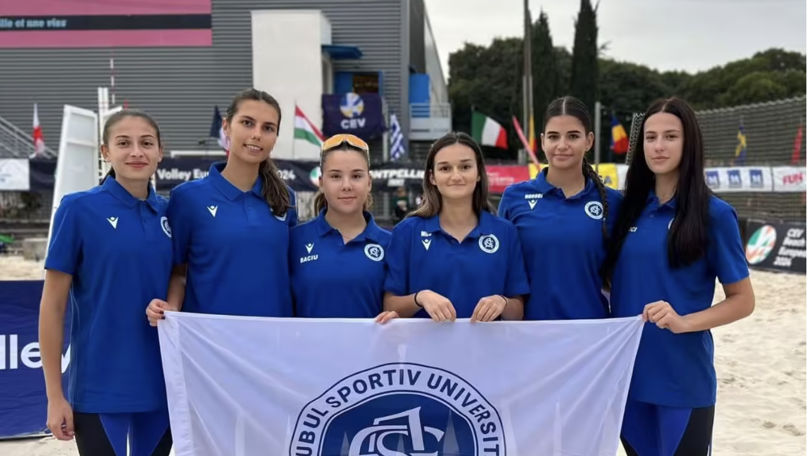 Echipa de volei pe nisip a CSU ASE, pe locul 9 la Campionatul European