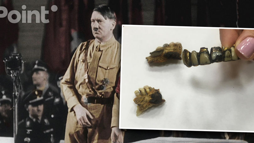 Mandibula lui Adolf Hitler, prezentată în arhiva FSB a Federației Ruse.