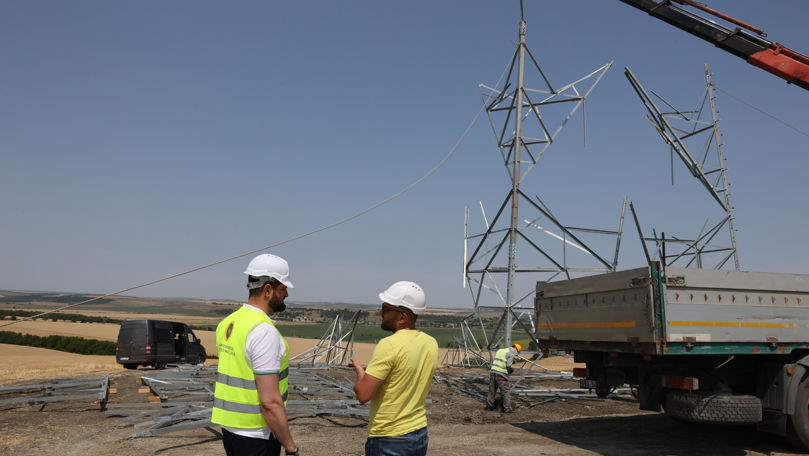 A început instalarea conductoarelor pe LEA Vulcănești–Chișinău