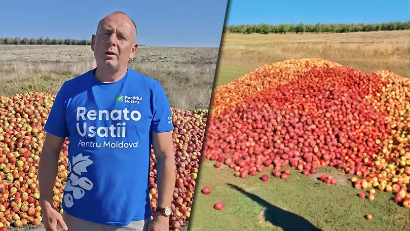 Fără inspirație: Încă un candidat, filmat lângă merele de la Soroca