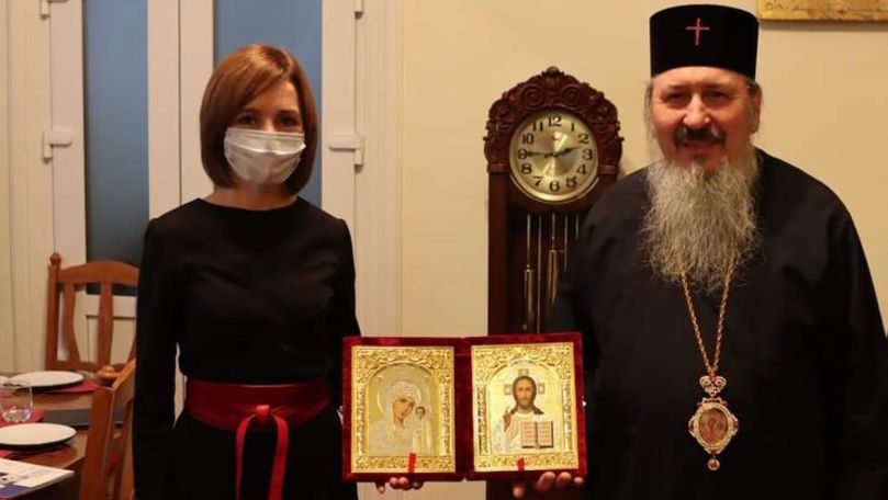 Майя Санду встретилась с митрополитом Бессарабским Петром.
