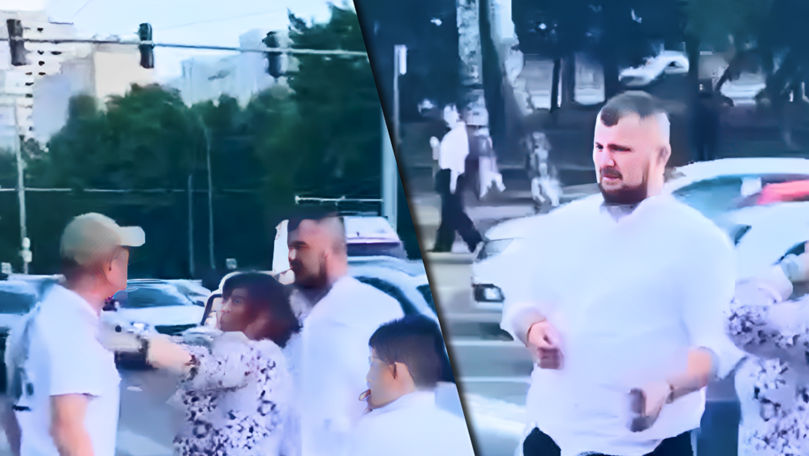 Accident rutier în Chișinău: Doi șoferi, la un pas de a se lua la pumni