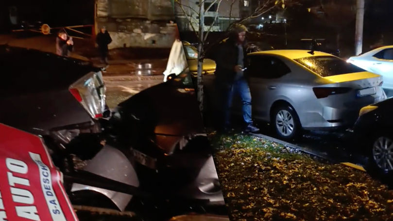 Cinci mașini avariate în urma unui accident pe o stradă din Chișinău