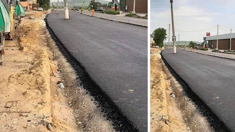 Stâlpi în mijlocul unui drum asfaltat la Strășeni: Explicația oficială