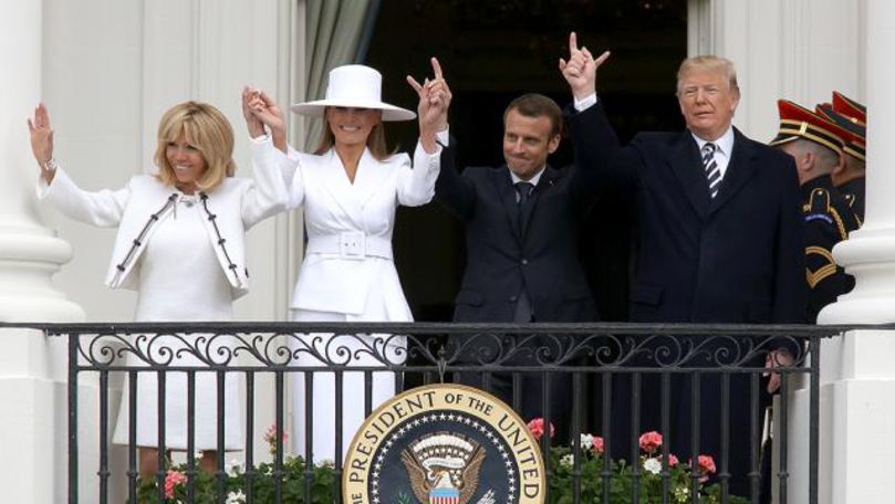 Lux şi eleganţă la Casa Albă. Dineul în cinstea soţilor Macron
