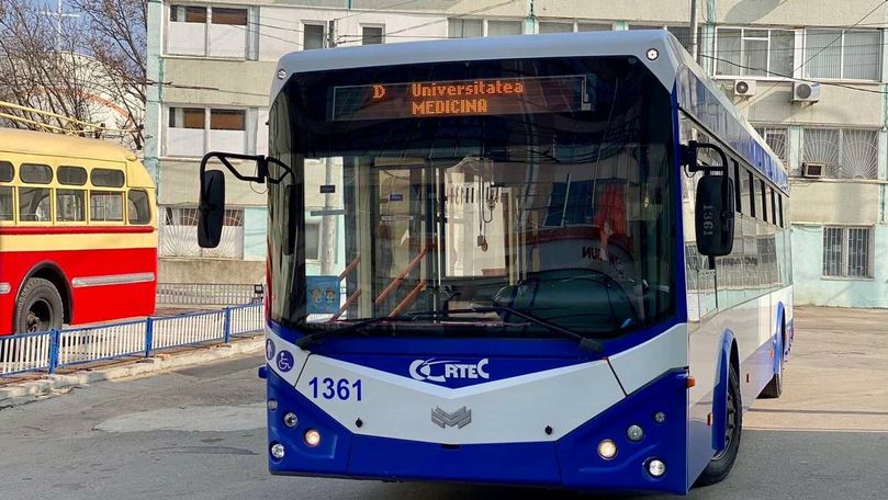 Ruta suplimentară de troleibuz D, completată cu 4 unități de transport