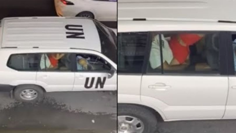В ООН шокированы видео, на котором люди занимаются сексом в машине организации в Израиле.