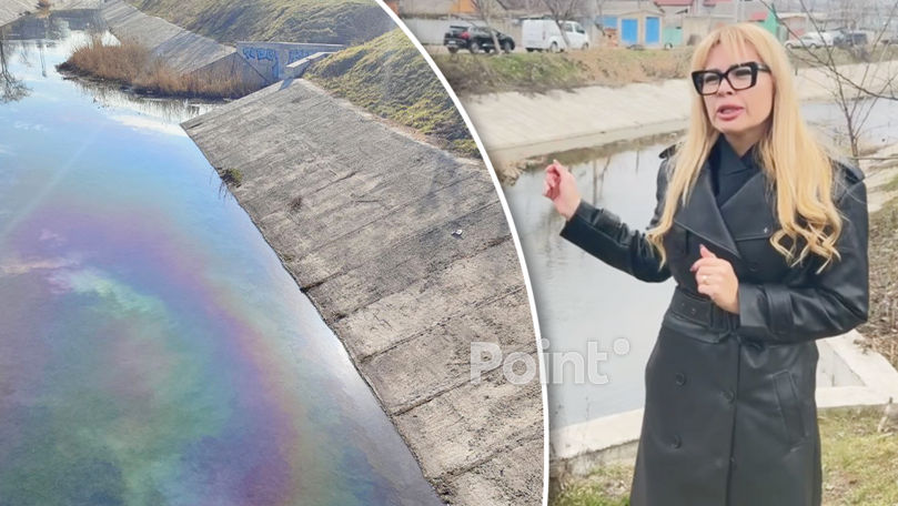 Apă-Canal Chișinău о масляных пятнах на реке Бык: Ощущается запах нефтепродуктов.