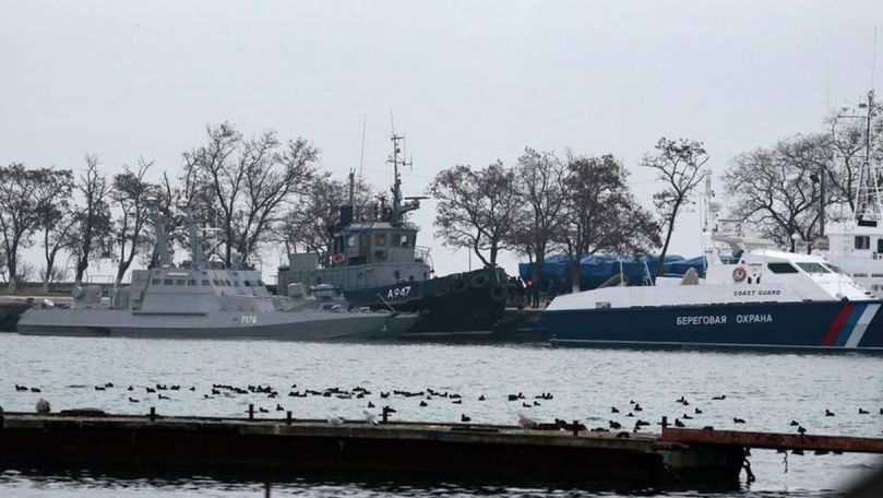 24 de marinari reținuți de Rusia, puși sub acuzare de trecere ilegală