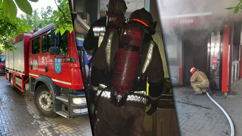 Flăcări într-un local fast-food din Chișinău: Zeci de persoane, evacuate
