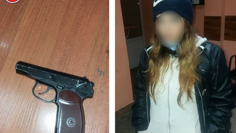 Tânără cu pistol pneumatic, reținută de carabinieri în Capitală