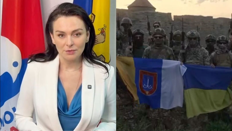Câteva persoane în uniformă militară o amenință pe Victoria Furtună