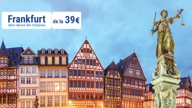 FlyOne reamintește despre lansarea cursei Chișinău-Frankfurt (P)