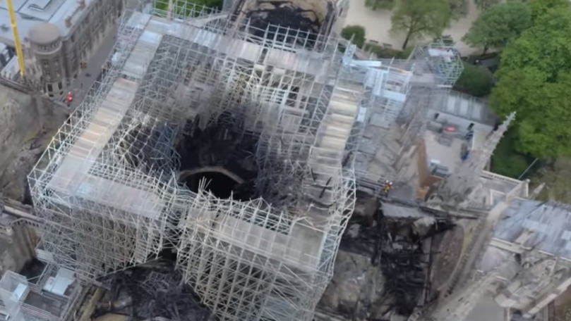 Imagini, filmate cu drona: Cum arată acum Catedrala Notre-Dame