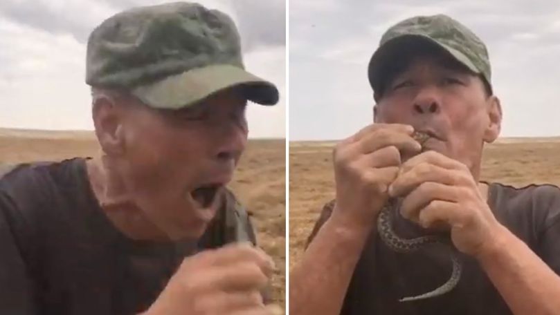 Un fermier din Rusia a murit după ce a vrut să înghită o viperă de stepă