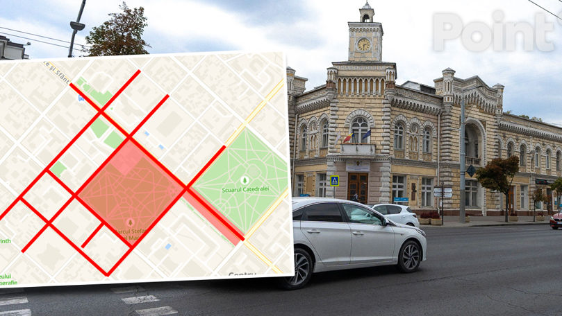 В Кишиневе 24 декабря будет временно ограничен доступ в центр города.