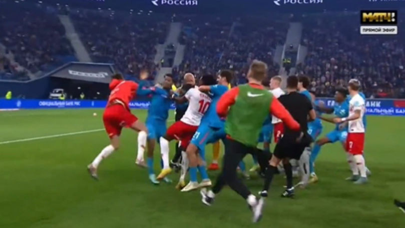 Haos în Rusia: Bătaie cruntă între jucători, la derby-ul Zenit - Spartak