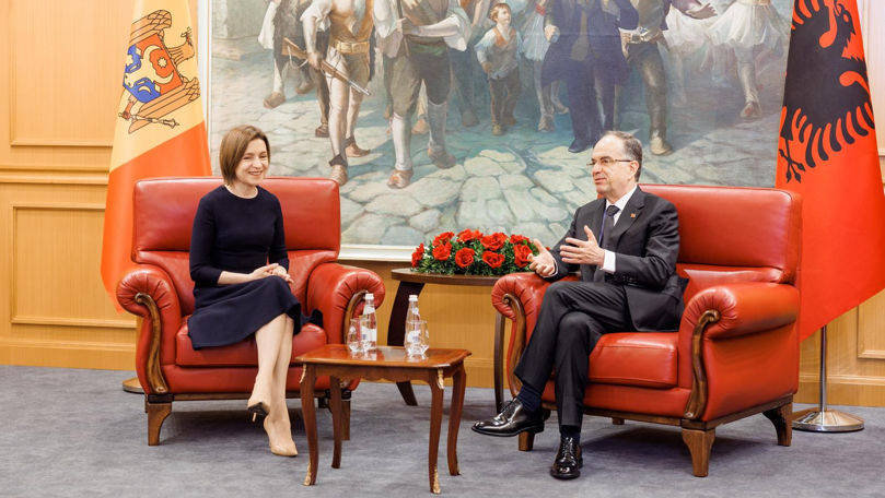 Maia Sandu, la Tirana: Moldova și Albania, unite de alegerea europeană