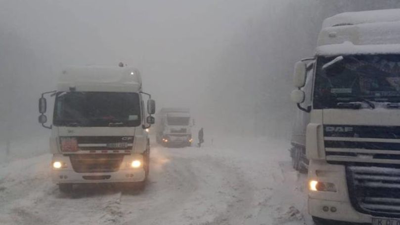 Cod Galben de viscol: Mașini blocate pe traseul Chișinău-Leușeni