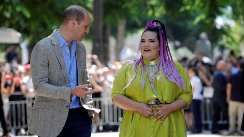 Prințul William s-a întâlnit cu Netta Barzilai, câștigătoarea Eurovision