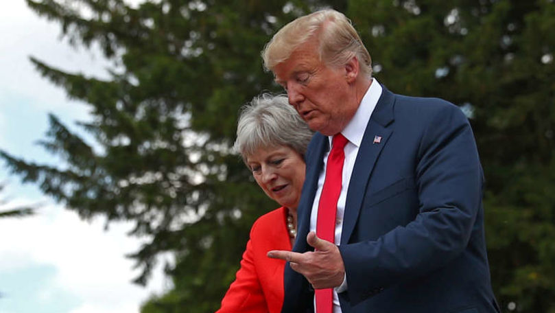 Trump acuză presa britanică de fake news și o laudă pe Theresa May