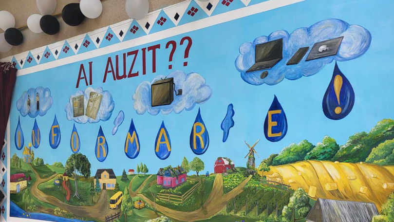 Combaterea dezinformării: O pictură murală, realizată în satul Tudora