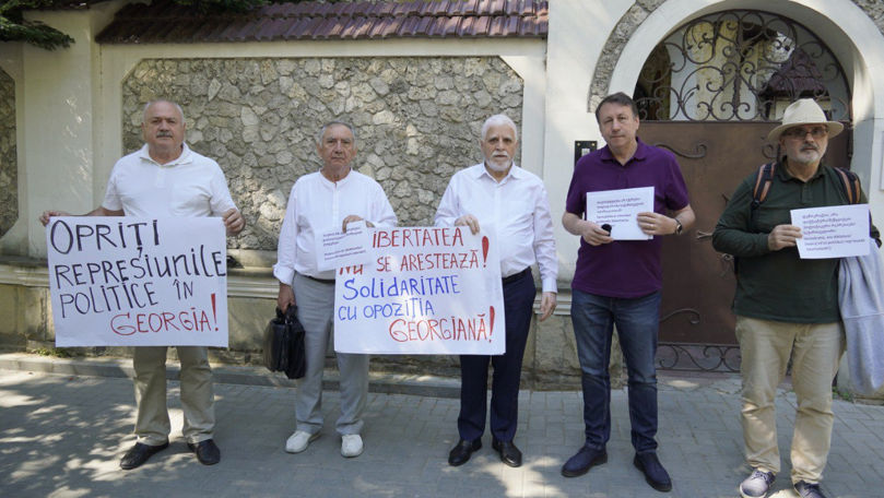Protest CUB la Ambasada Georgiei: Susținem opoziția liberă de la Tbilisi