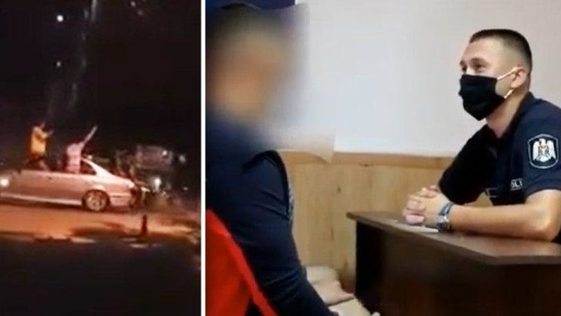 Tinerii din Cahul care se plimbau noaptea cu mașina și o roabă, amendați