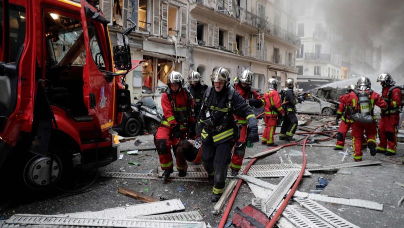 Momentul exploziei din Paris, filmat de un jurnalist italian
