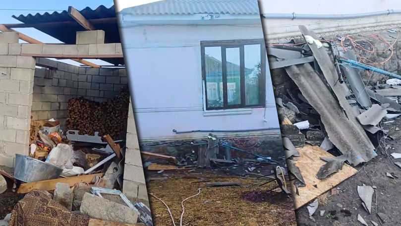 Furtună violentă la nordul Moldovei: Un acoperiș din ardezie, distrus