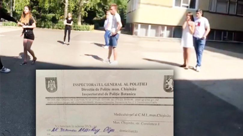 Bătaie, filmată între două absolvente la un liceu din Capitală