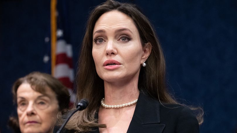 Renumita actriță Angelina Jolie, discurs în lacrimi la Capitoliu