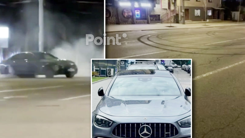 Водителя, устроившего дрифт на перекрёстке в Кишинёве, лишили прав.