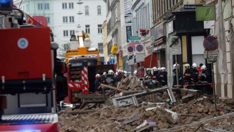 Clădire din Viena, prăbușită parțial: 4 persoane au fost grav rănite
