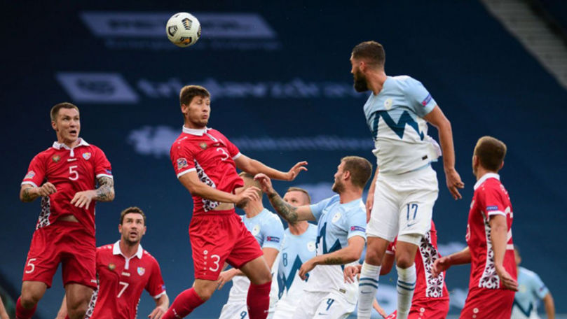 Liga Națiunilor: Naționala Moldovei a pierdut meciul cu Slovenia