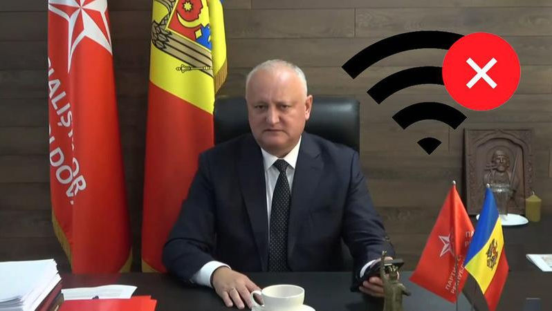 Emisiunea lui Dodon a picat: SIS-ul mi-a tăiat cablul de la Wi-Fi