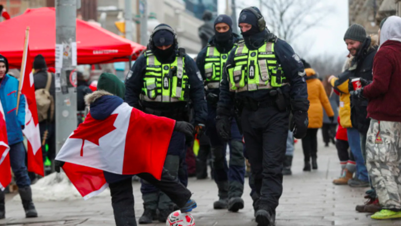 Proteste în Canada: Lideri ai mişcării au fost arestaţi la Ottawa