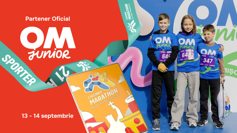 OM Junior: Susține micii alergători la Moldcell Marathon For Kids 2025 Ⓟ