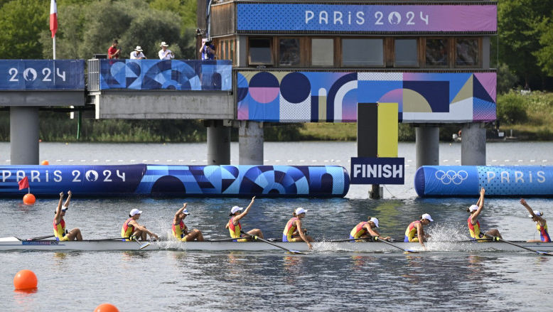 JO 2024: O nouă medalie de aur pentru România, la canotaj 8+1 feminin