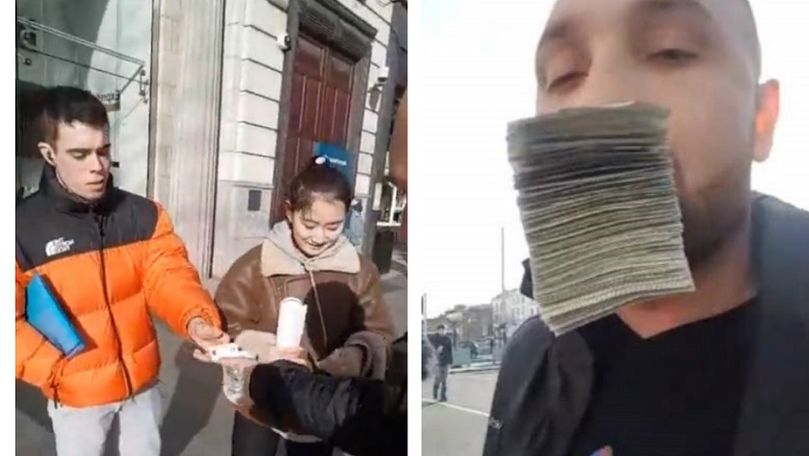Irlanda: Un român a dat gratis 5.000 de euro pe stradă