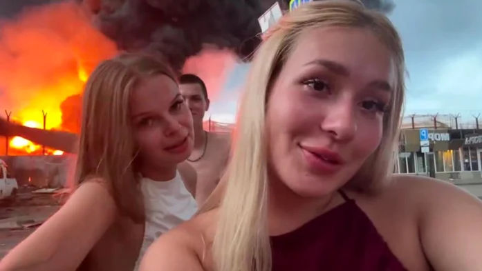 Ce au pățit trei tineri ruși care s-au filmat lângă incendiul din Soci