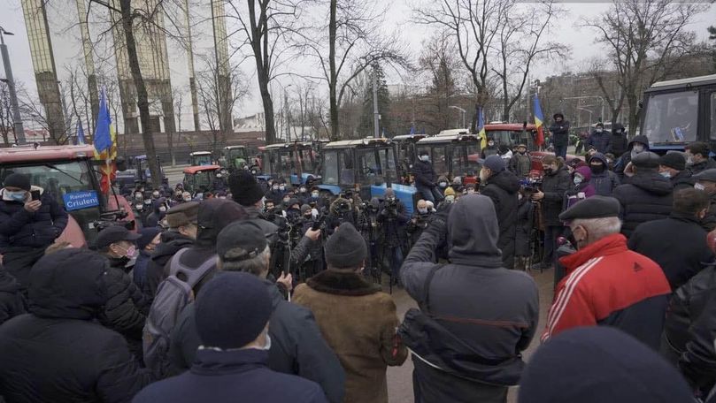 Протест сельхозпроизводителей в центре Кишинева завершился. Фото: point.md.
